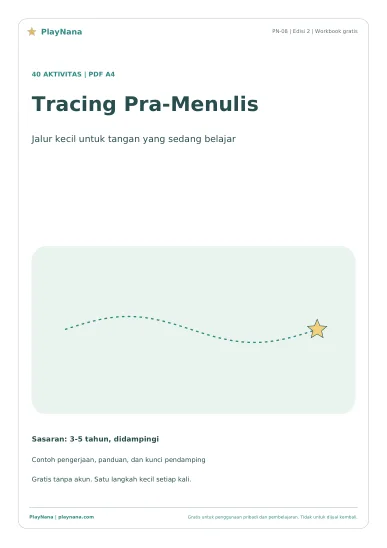 Sampul Tracing Garis: Petualangan Pra-Menulis, PlayNana edisi 2